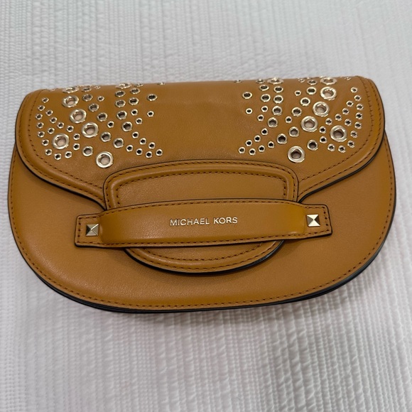 Michael Kors Brown Studded shoulder & Crosbody bag Wear it once. - Picture 1 of 15